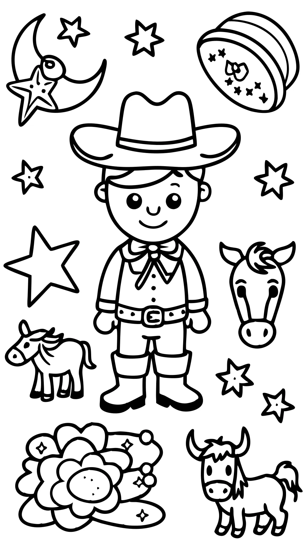 coloriages de cowboy imprimables